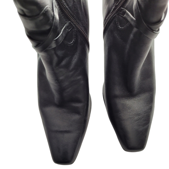 Apostrophe Kelly Knee High Leather Boots Black Size 8 - Picture 3 of 6